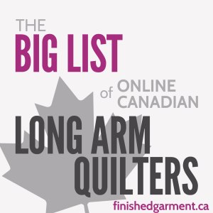The Big List on Canadian Online Long Arm Quilters