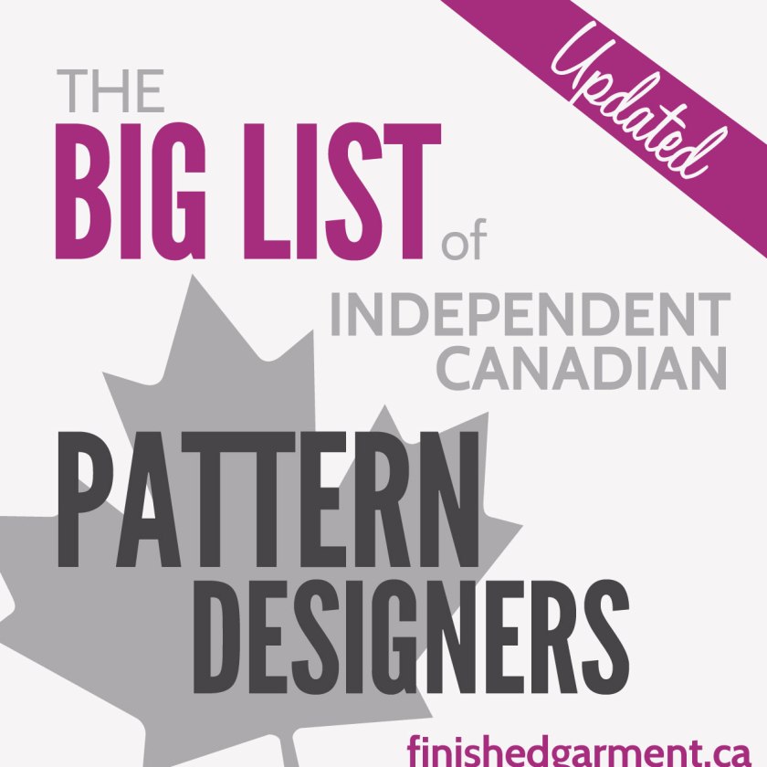 The Big List of Independent Canadian Pattern Designers