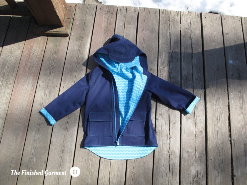 The Spring Showers Jacket sewing pattern by Elegance & Elephants, as sewn by The Finished Garment.