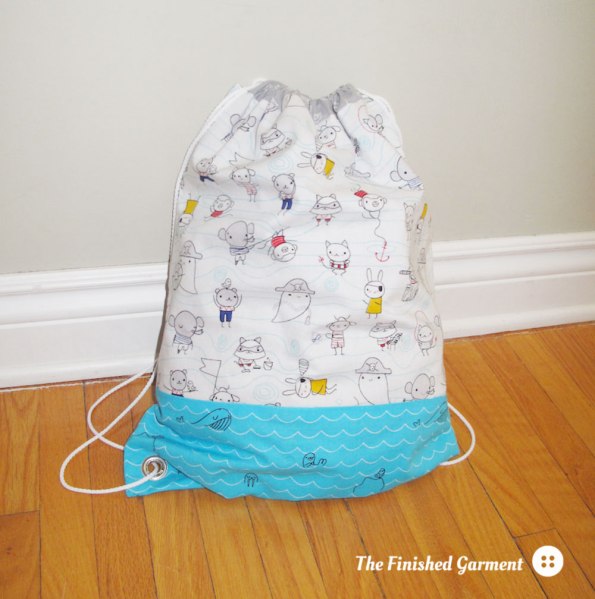 The Jeni Gym Bag sewing pattern by I'm A GingerMonkey, sewn by The Finished Garment