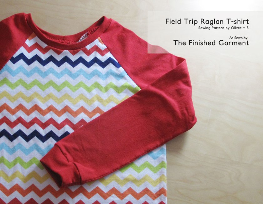 The Field Trip Raglan T-shirt sewing pattern by Oliver + S, as sewn by The Finished Garment.