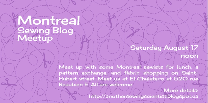 Montreal Sewing Bloggers' Meetup August 17